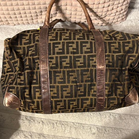Fendi Monogram Black and Brown Duffel Bag - Picture 3 of 16